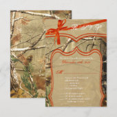 Carte de réponse 3,5x5 chasse de mariage R.S.V.P.  (Devant / Derrière)