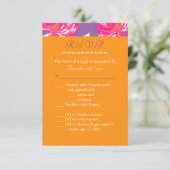 Carte de réponse 3,5x5 Orange et Bannière Violette (Debout devant)