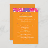 Carte de réponse 3,5x5 Orange et Bannière Violette (Devant / Derrière)