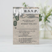 Carte de réponse 3,5x5 R.S.V.P. Uniforme ACU de l' (Debout devant)