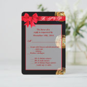 Carte de réponse 3,5x5 tenue de soirée marine unif (Debout devant)