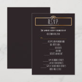Carte de réponse 3,5x5 thème Gatsby (Devant / Derrière)