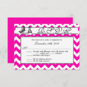 Carte de réponse 3x5 R.S.V.P. Baskets adolescents  (Devant / Derrière)