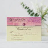 Carte de réponse 3x5 R.S.V.P. Bijou Améthyste embo (Debout devant)