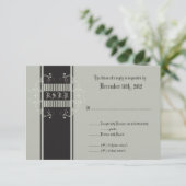 Carte de réponse 3x5 R.S.V.P. Black Cravate Affair (Debout devant)