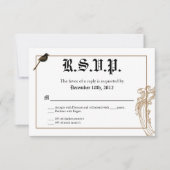 Carte de réponse 3x5 R.S.V.P. Inséparables officie (Devant)