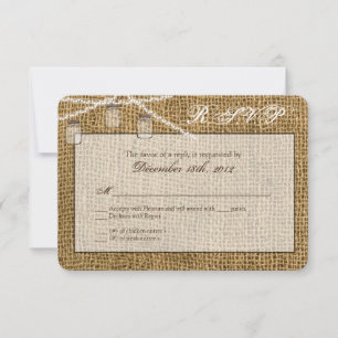 Carte de réponse 3x5 R.S.V.P. Mason Jar