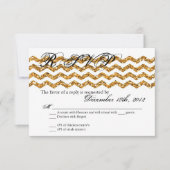 Carte de réponse 3x5 R.S.V.P. Parties scintillant (Devant)