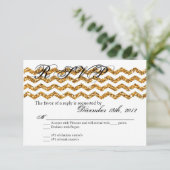 Carte de réponse 3x5 R.S.V.P. Parties scintillant  (Debout devant)