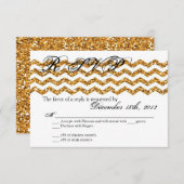 Carte de réponse 3x5 R.S.V.P. Parties scintillant  (Devant / Derrière)