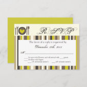 Carte de réponse 3x5 R.S.V.P. Plaque Chine Silverw (Devant / Derrière)