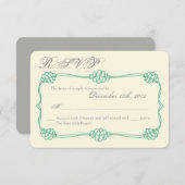 Carte de réponse 3x5 R.S.V.P. Tiff Ancre de noeud (Devant / Derrière)