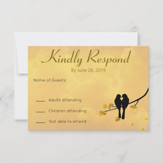 Carte de réponse 50e anniversaire de mariage Love  (Devant)