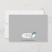 Carte de réponse à cadre gothique Corbeau noir (Dos)