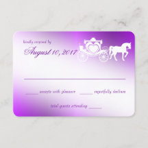 Carte de réponse à conte de fée violette enchanter