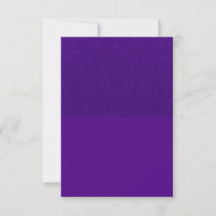 Carte de réponse à dessus pailleté violet – Person