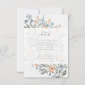 Carte de réponse à insérer avec détails de Jardin  (Devant)