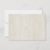 Carte de réponse à insérer sur invitation rustique (Dos)