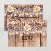 Carte de réponse à l' éclairage rustique en bocaux (Devant / Derrière)