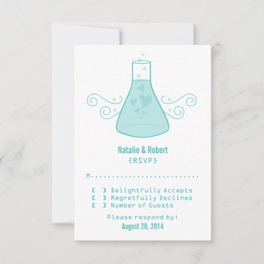 Carte de réponse à la chimie douce Aqua (Devant)