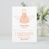 Carte de réponse à la chimie douce orange (Debout devant)