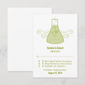 Carte de réponse à la chimie douce verte (Devant / Derrière)