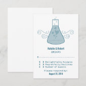 Carte de réponse à la chimie sucrée bleue (Devant / Derrière)