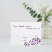 Carte de réponse à la fleur rétro (Debout devant)
