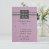 Carte de réponse à la frontière Lilac Medallion (Debout devant)