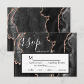 Carte de réponse à la Parties scintillant d'or du (Devant / Derrière)