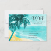 Carte de réponse à la plage tropicale (Devant)