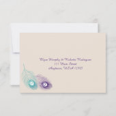 Carte de réponse à la plume de paon (Dos)