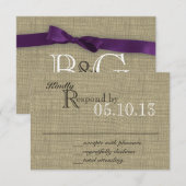 Carte de réponse à la poule violette (Devant / Derrière)