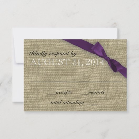 Carte de réponse à la poule violette (Devant)