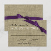 Carte de réponse à la poule violette (Devant / Derrière)