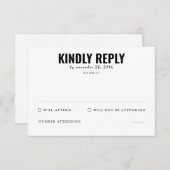 Carte de réponse à la présence funéraire (Devant / Derrière)