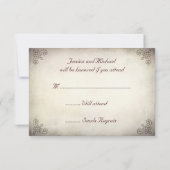 Carte de réponse à la tulipe de perroquet rose (Dos)