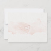 Carte de réponse à l'aquarelle grise et pêche chic (Dos)