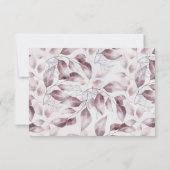 carte de réponse à l'aquarelle magnifique florale  (Dos)