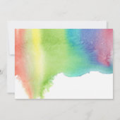 Carte de réponse à l'aquarelle moderne fleur (Dos)