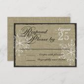 Carte de réponse à l'émission Burlap (Devant / Derrière)