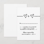 Carte de réponse à l'équation cardiaque en ébène (Devant / Derrière)