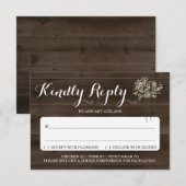 Carte de réponse à l'invitation | Baby's Breath Ru (Devant / Derrière)