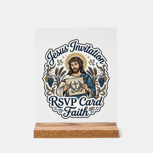 Carte de réponse à l'invitation de Jésus Foi Invit (Recto)