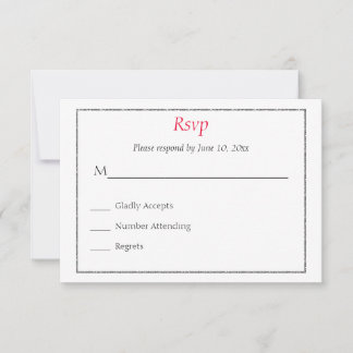 Carte de réponse à l'invitation de mariage en smok