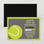 Carte de réponse à l'invitation de TENNIS Bar Mitz (Devant / Derrière)