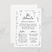 Carte de réponse à l'invitation Détails Enclosure (Devant / Derrière)