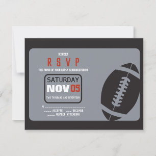 Carte de réponse à l'invitation FOOTBAL Bar Mitzva