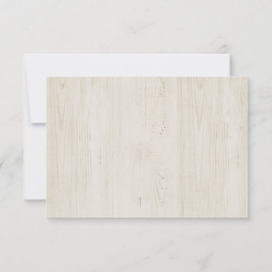 Carte de réponse à l'invitation rustique (Dos)