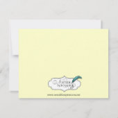 Carte de réponse à noeud Celtique turquoise (Dos)